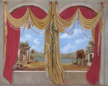 Trompe l'oeil tenda rossa